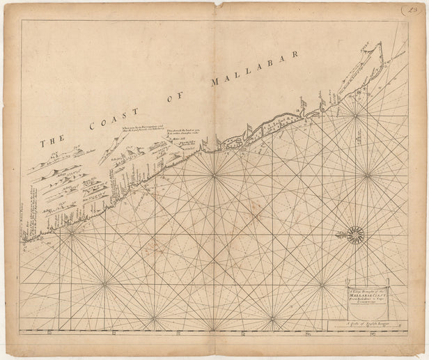 A Large Draught of the Mallabar Coast from Bassalore to Cape Comarone ...