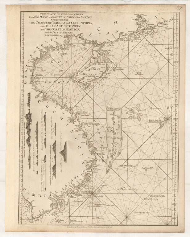 The Coast of India and China from the Point and River of Camboia to Canton comprehending the Coasts of Tsiompa and Cochin China, and the Coast of Tonkin, and the Coast of Koan-Ton, with the Isle of Hai-nan by Capt. John Haldane.