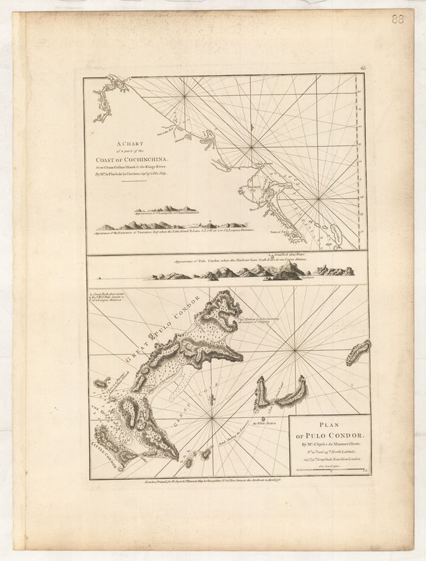 A Chart of Part of the Coast of Cochinchina, from Cham-Collao Island to the Kings River Mr Mr. le Floche de la Carriere ... [&] Plan of Pulo Condor ...