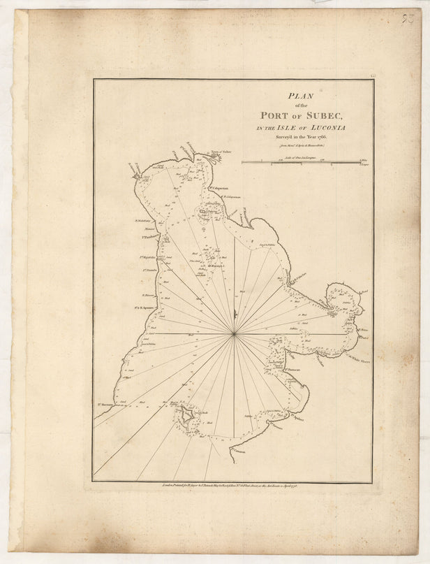 Plan of the Port of Subec, in the Isle of Luconia survey'd in the Year 1766 ...