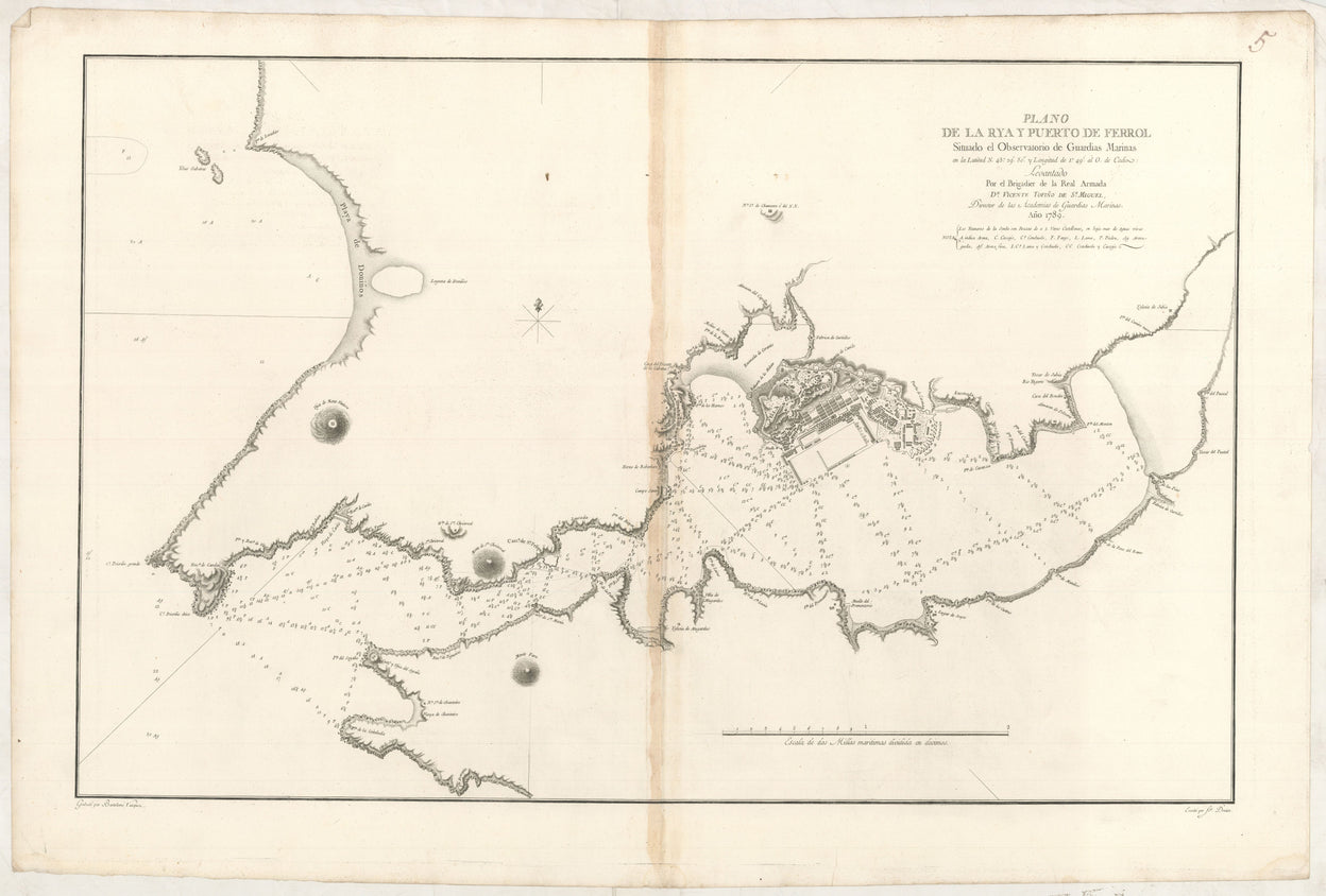 Plano de las Rya y Puerto de Ferrol ...