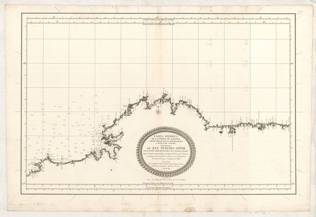Carta Esferica de la Costa de Galicia desde Punta de la Buelganegra a Punta de Catasol; ...