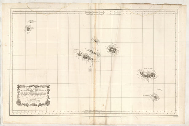 Carta Esferica de las Islas de los Azores o Terceras ...