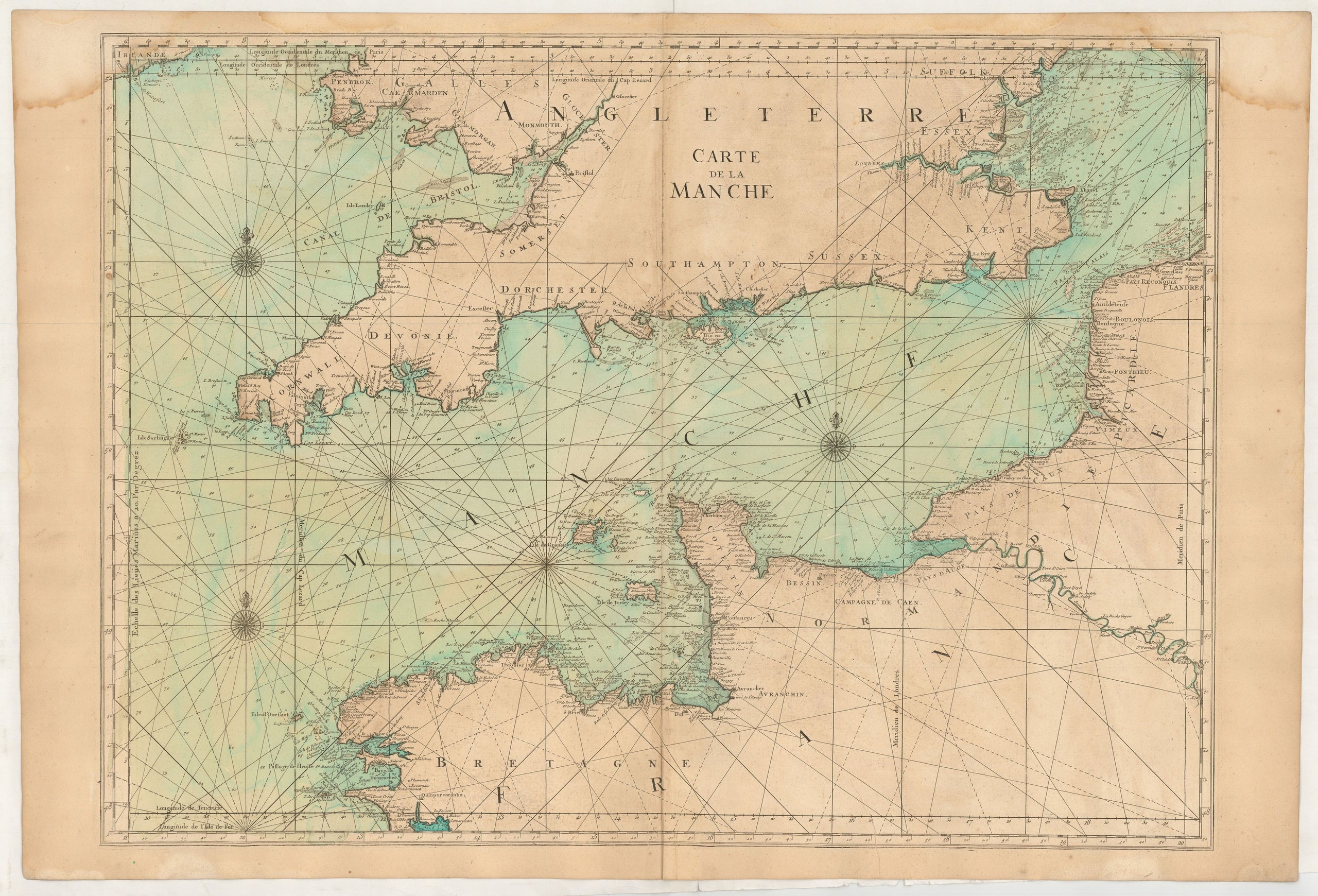 Carte de la Manche
