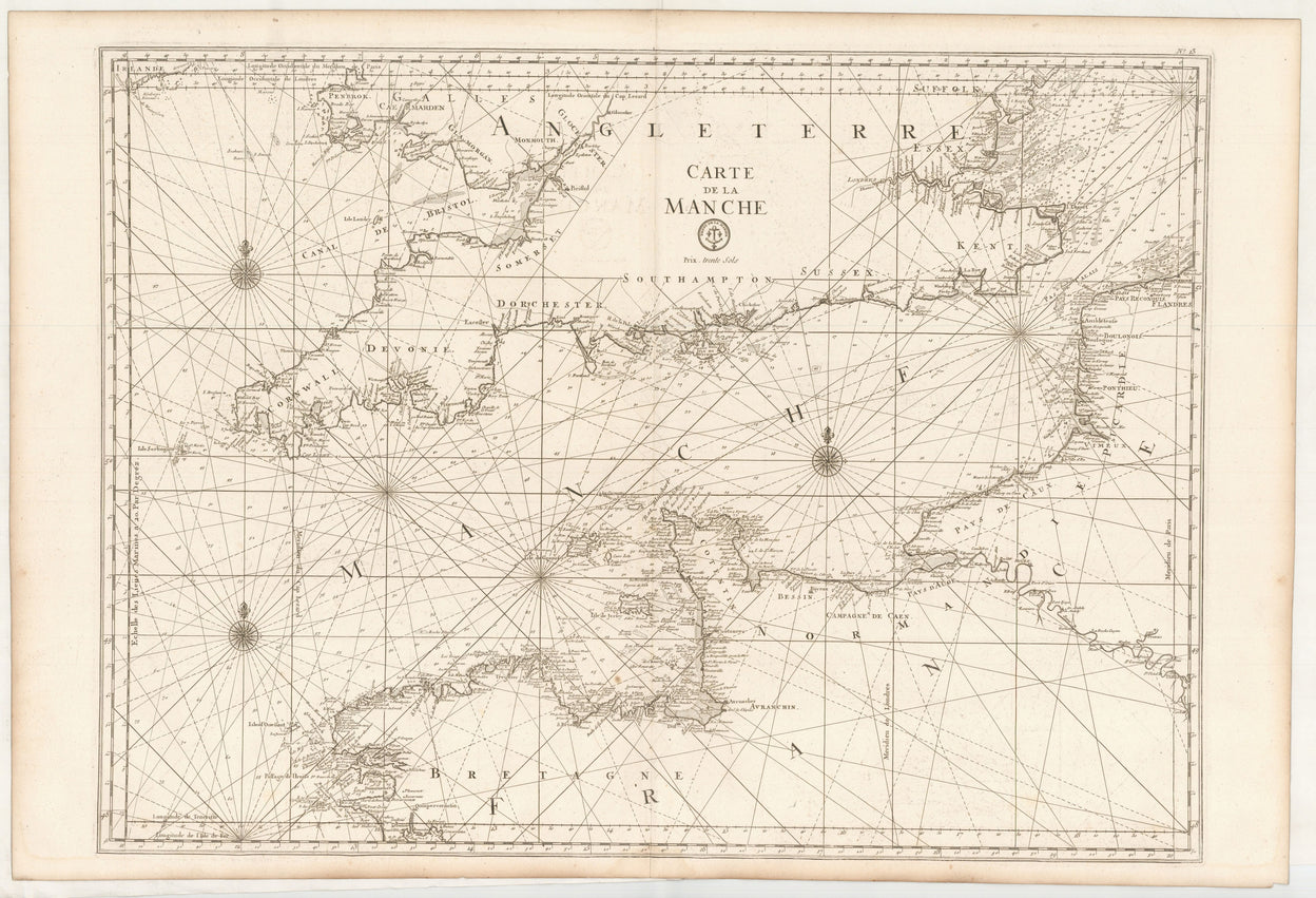 Carte de la Manche