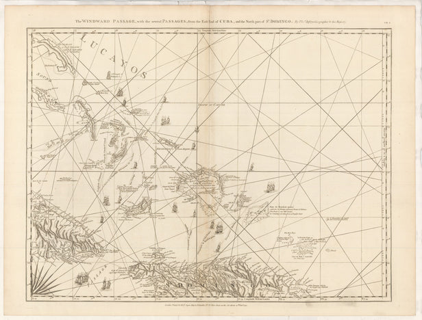 The Windward Passage, with the several Passages, from the East End of Cuba, and the North Part of St. Domingo. ...