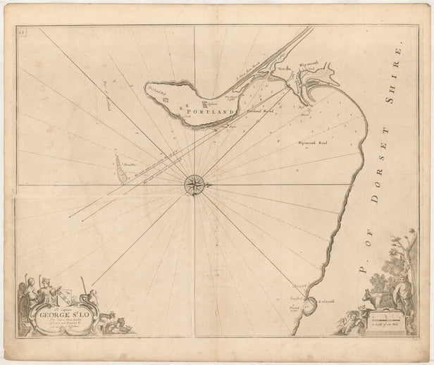 [Untitled Chart of Portland Bill and Weymouth Bay]