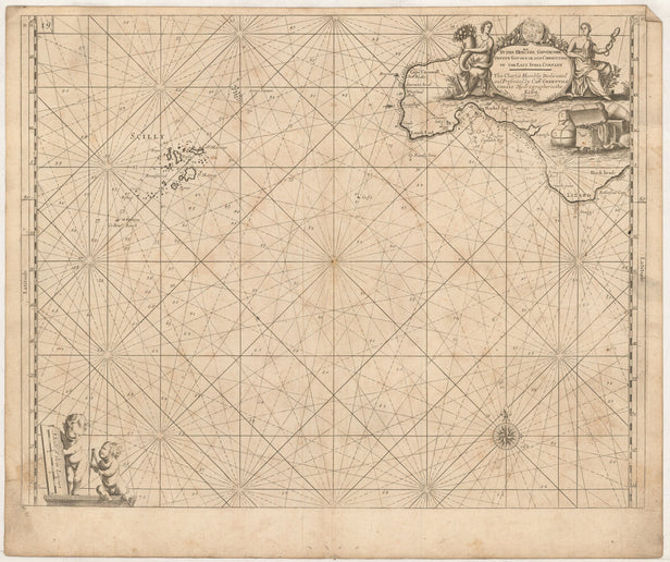[Untitled Chart of the western tip of Cornwall and the Scilly Isles]