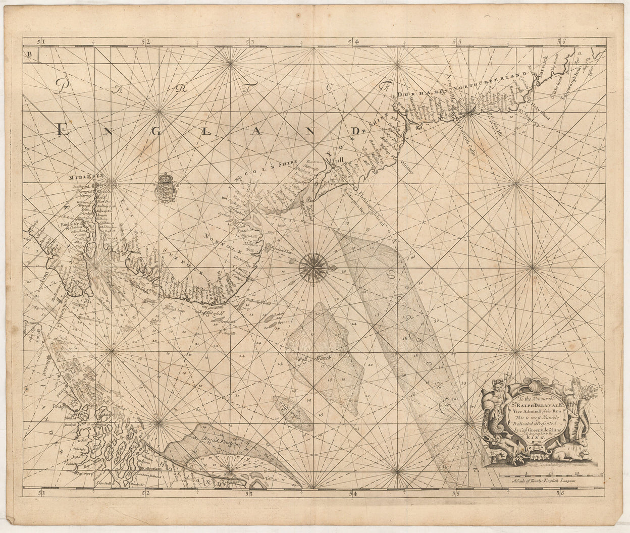 [Untitled Chart of the North Sea Coast of England]