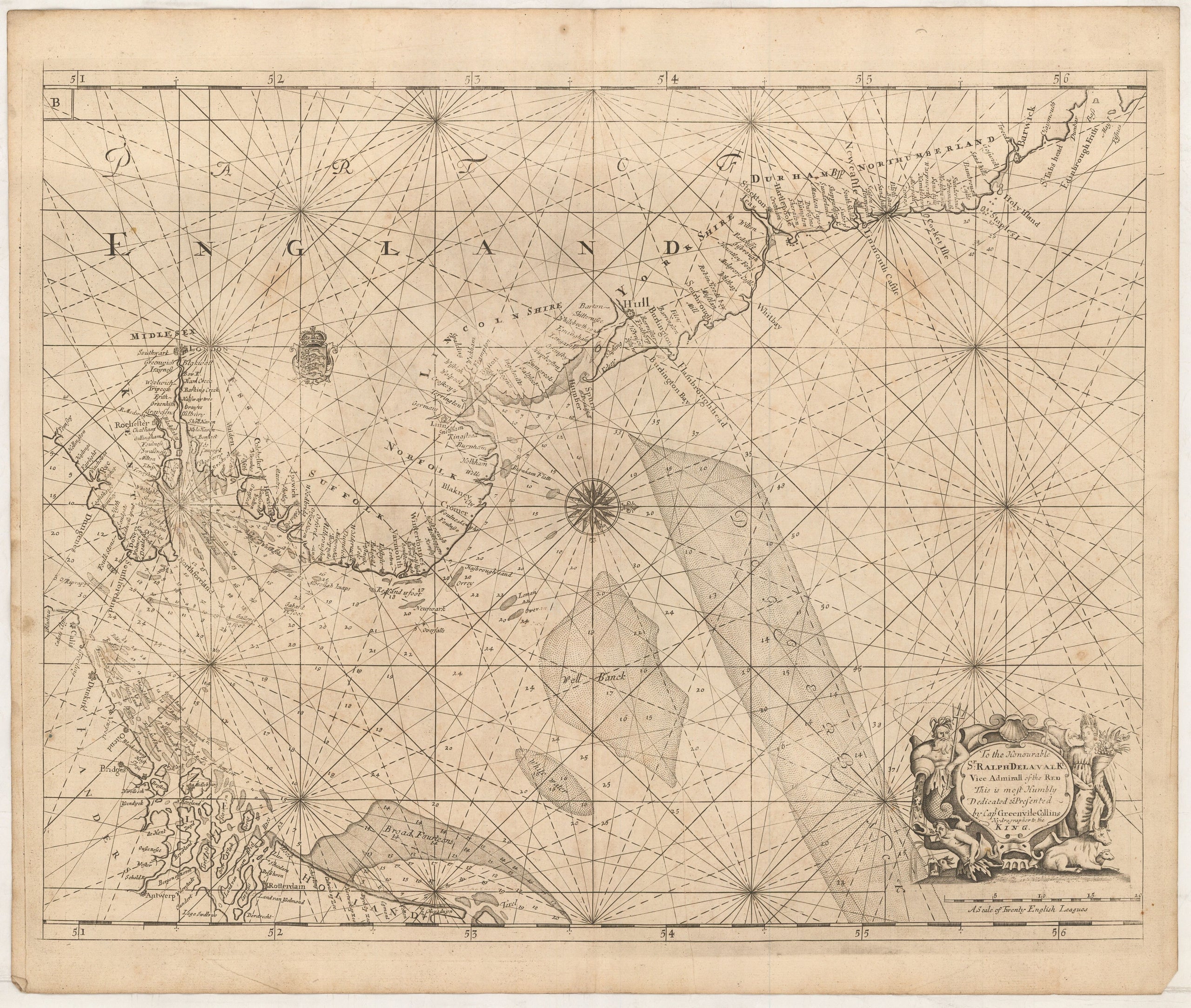 [Untitled Chart of the North Sea Coast of England]