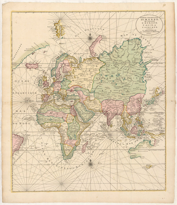 Partie Orientale du Monde qui contiennent l'Europe, l'Asie, et l'Afrique ...