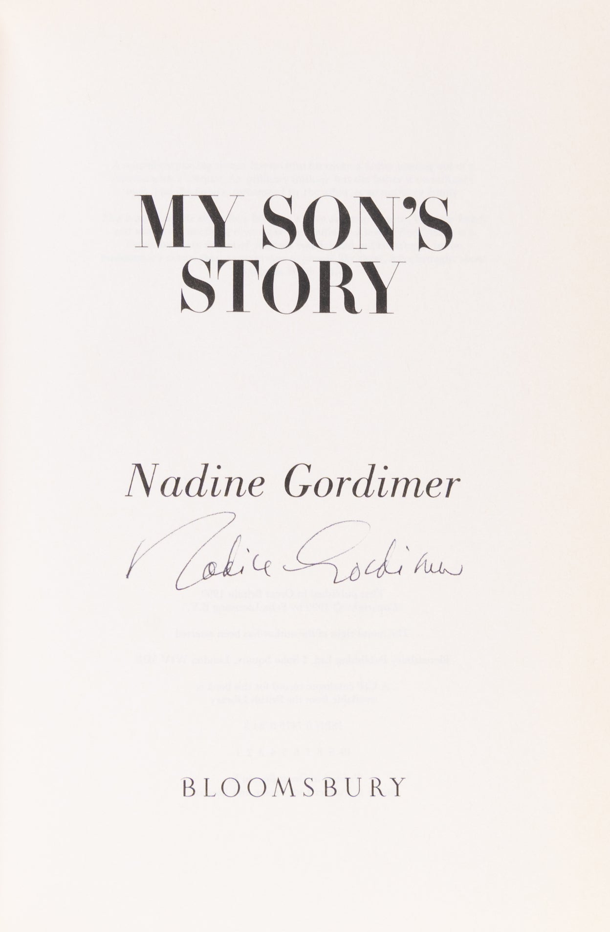 My Son's Story.