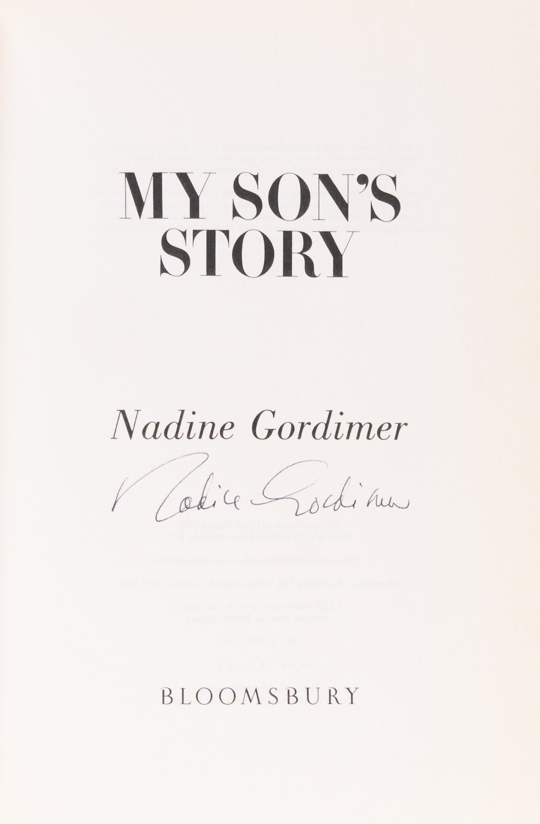 My Son's Story.