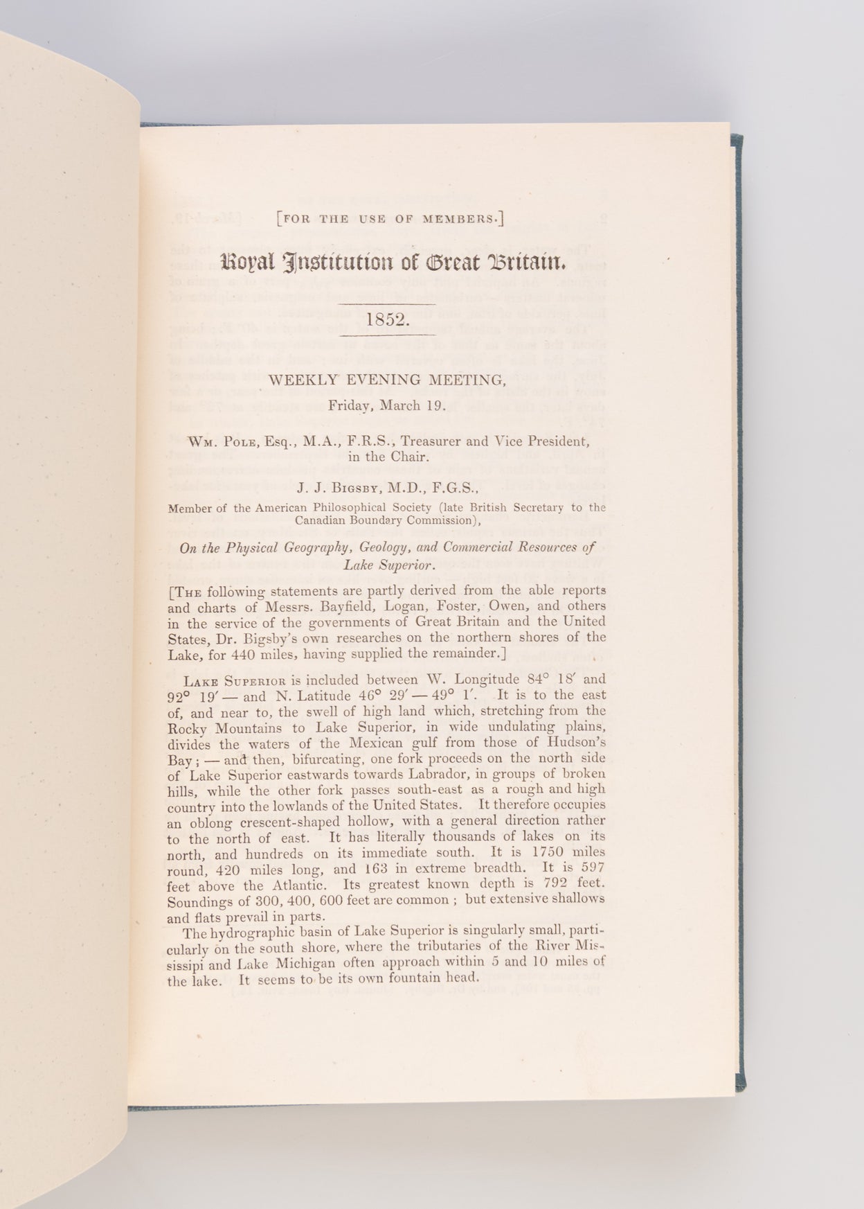 [Three Articles on the Canadian Lakes, extracted from various sources].