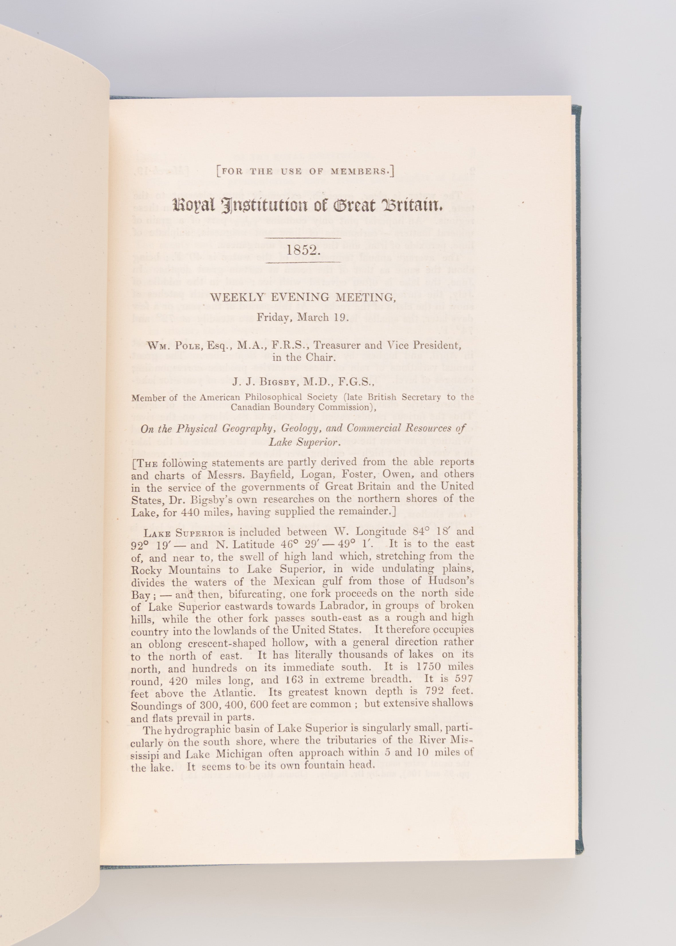 [Three Articles on the Canadian Lakes, extracted from various sources].