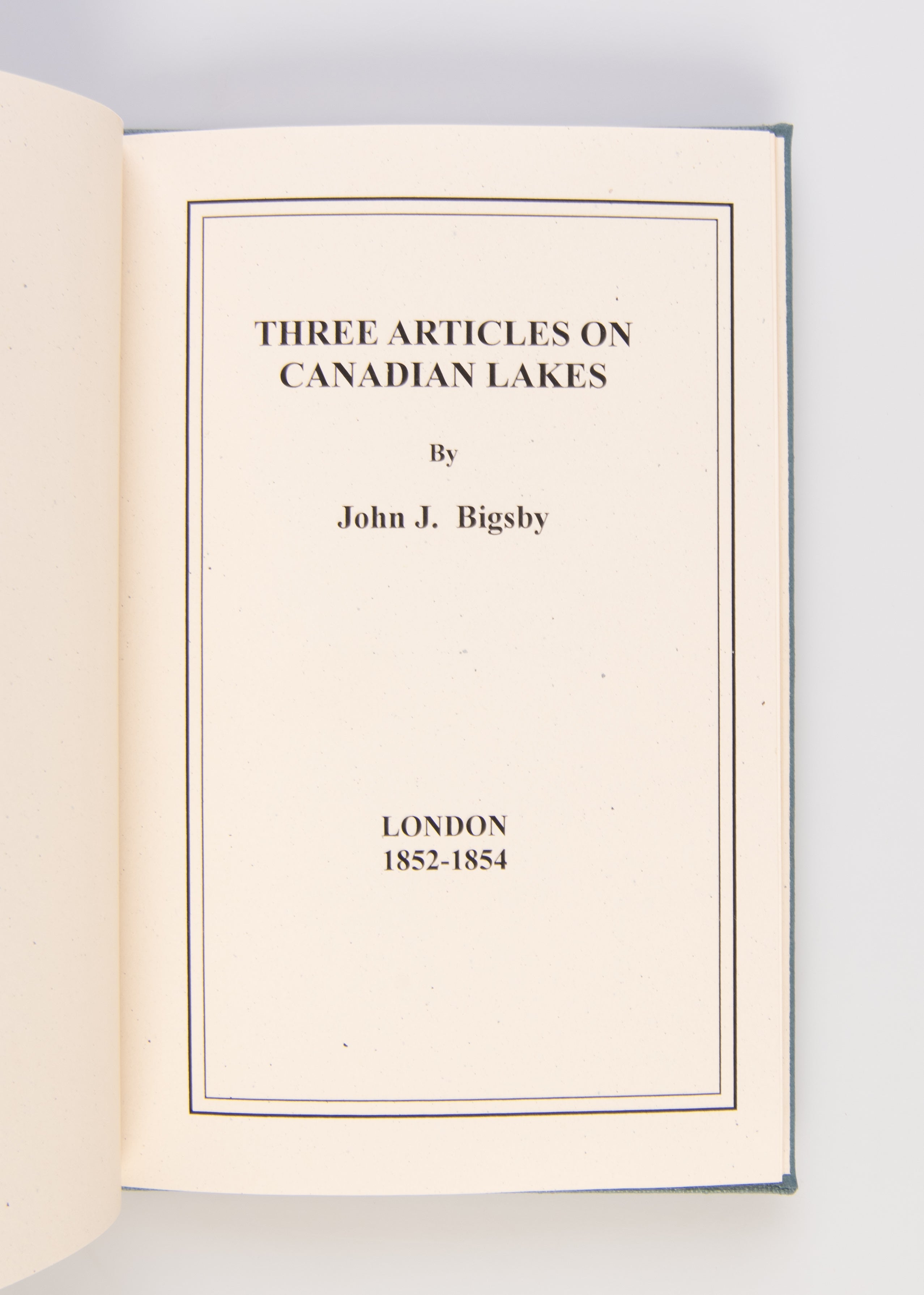 [Three Articles on the Canadian Lakes, extracted from various sources].