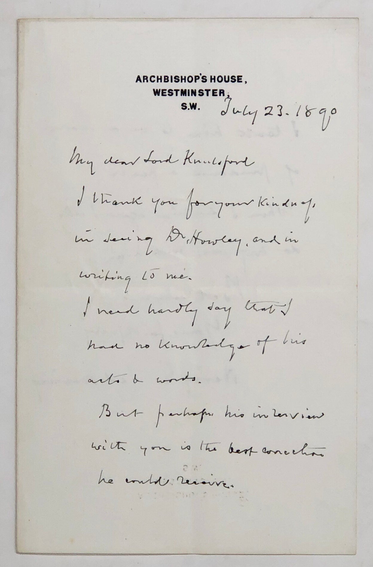 Autograph Letter Signed (