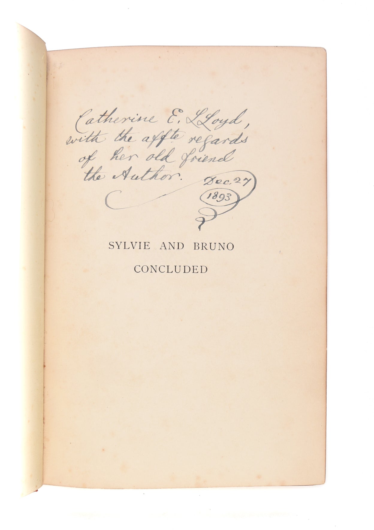 Sylvie and Bruno [with] Sylvie and Bruno Concluded.