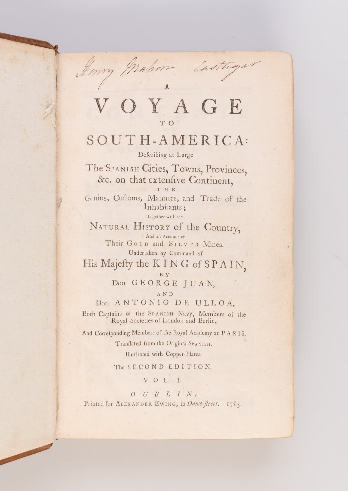A Voyage to South-America 