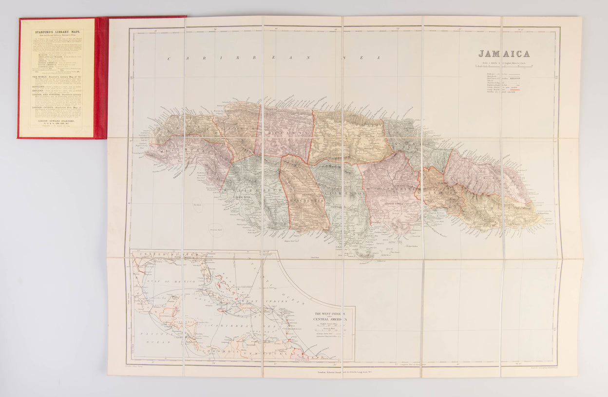 London Atlas Map of Jamaica.