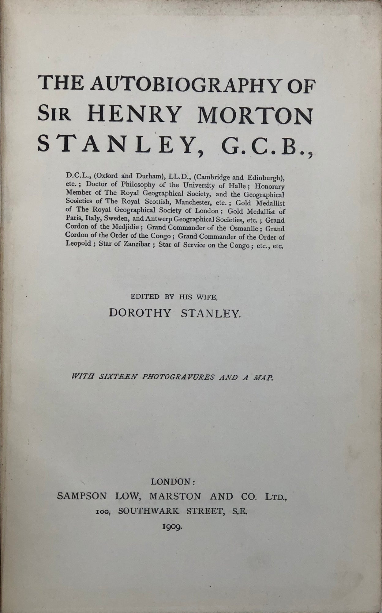 The Autobiography of Henry Morton Stanley