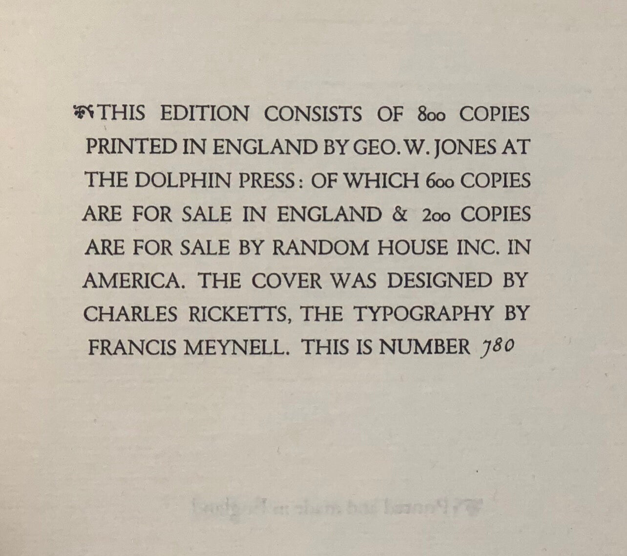 Oscar Wilde. Recollections by Jean Paul Raymond and Charles Ricketts.
