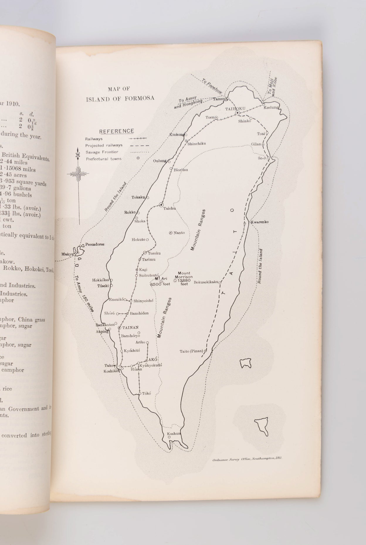 Japan. - Trade of South Formosa for the Year 1903; Trade of North Formosa for the Year 1904; Report for the Year 1910 on
the Trade of the Island of Formosa.