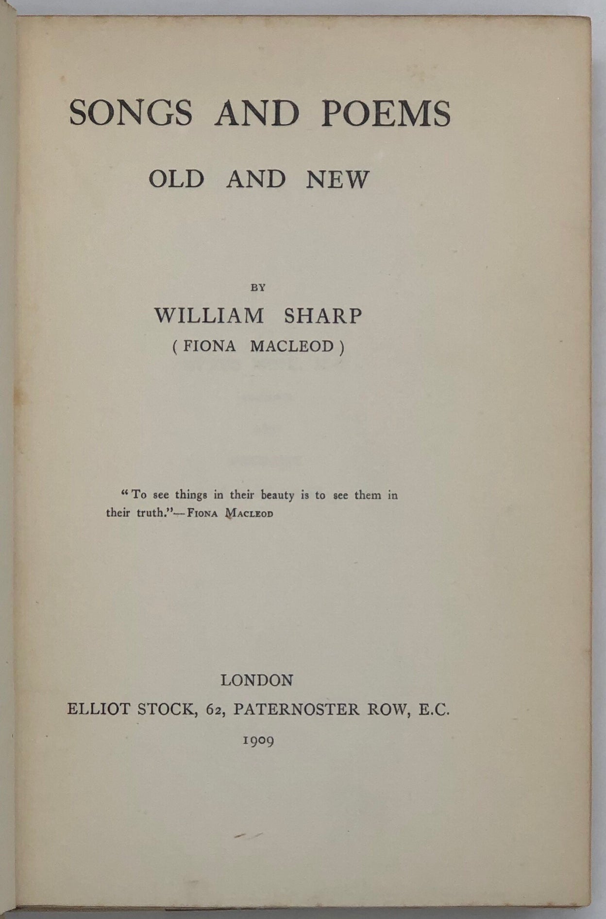 Songs and Poems Old and New.