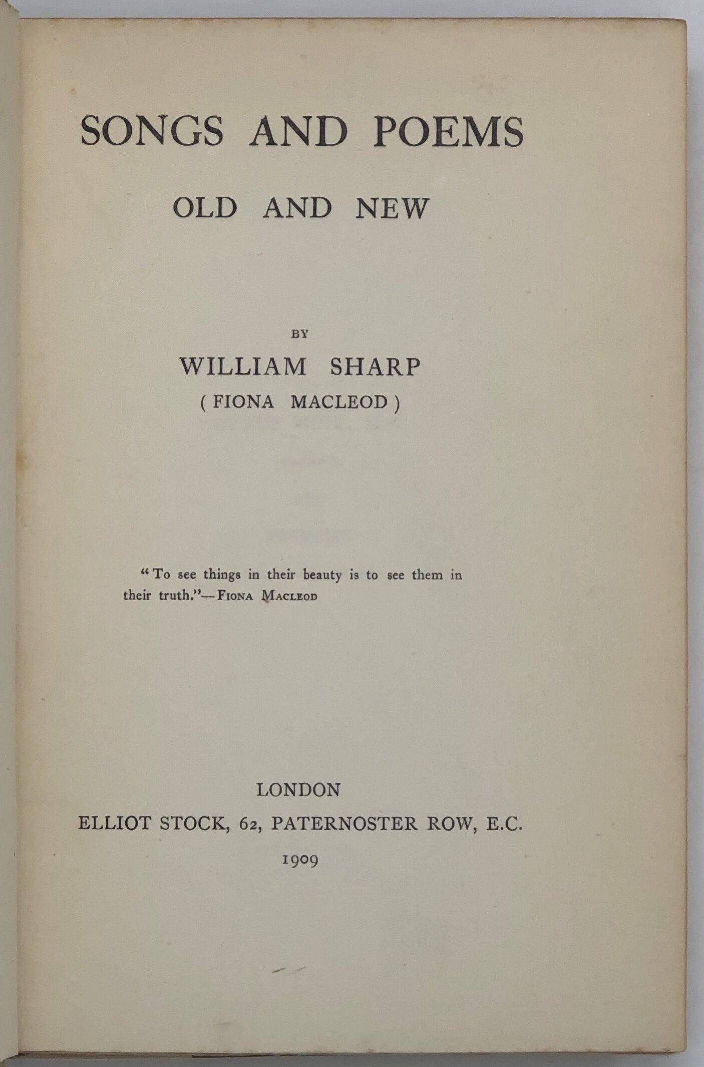 Songs and Poems Old and New.