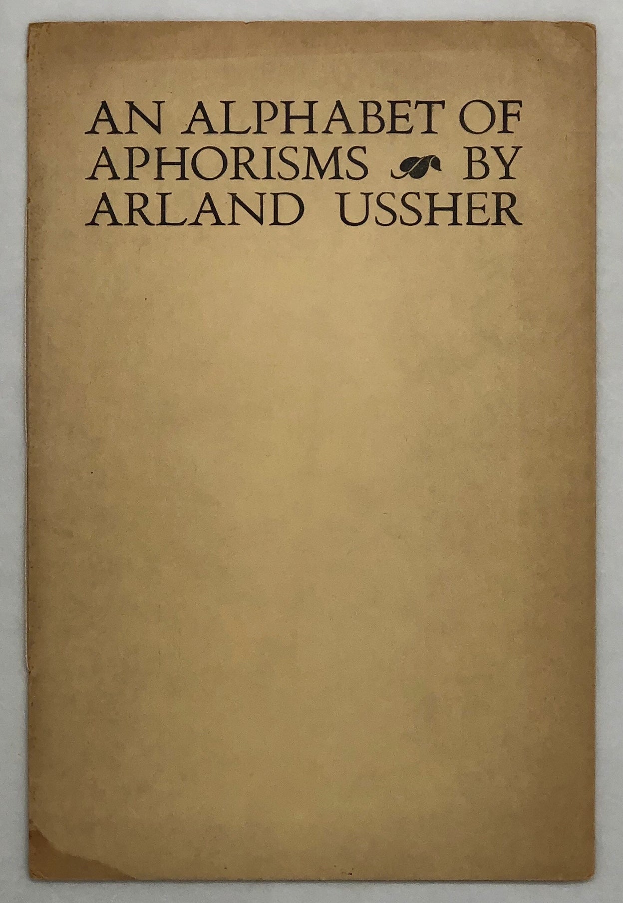 An Alphabet of Aphorisms. Cuts by Michael Morrow.