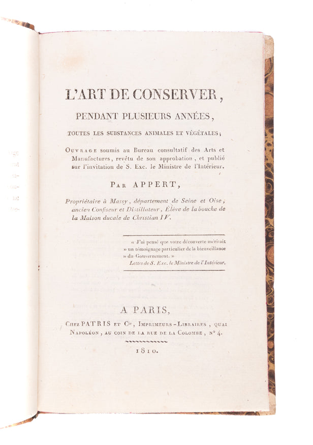L'art de conserver, pendant plusieurs anées, toutes les substances animales et végétales.