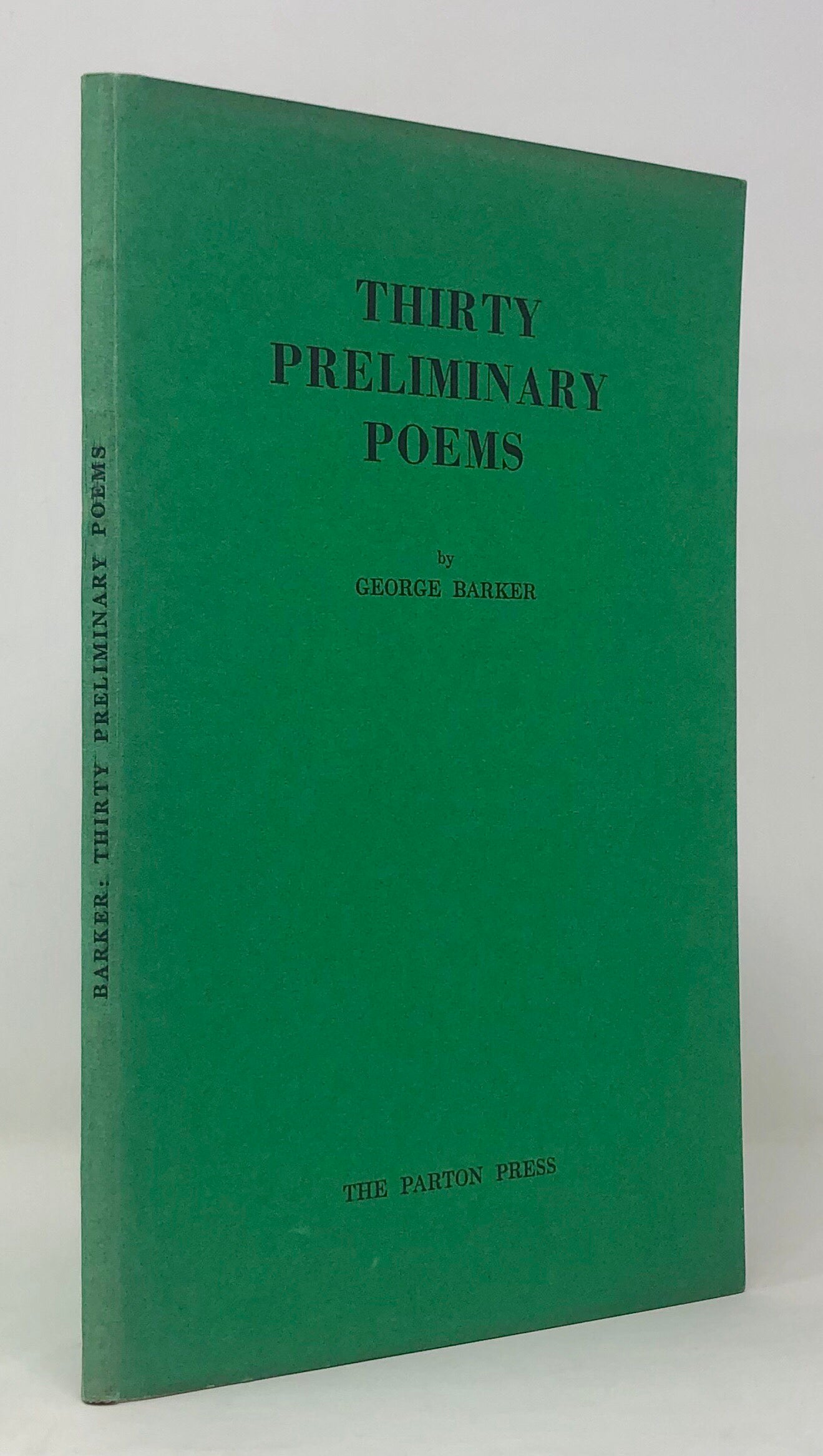 Thirty Preliminary Poems.
