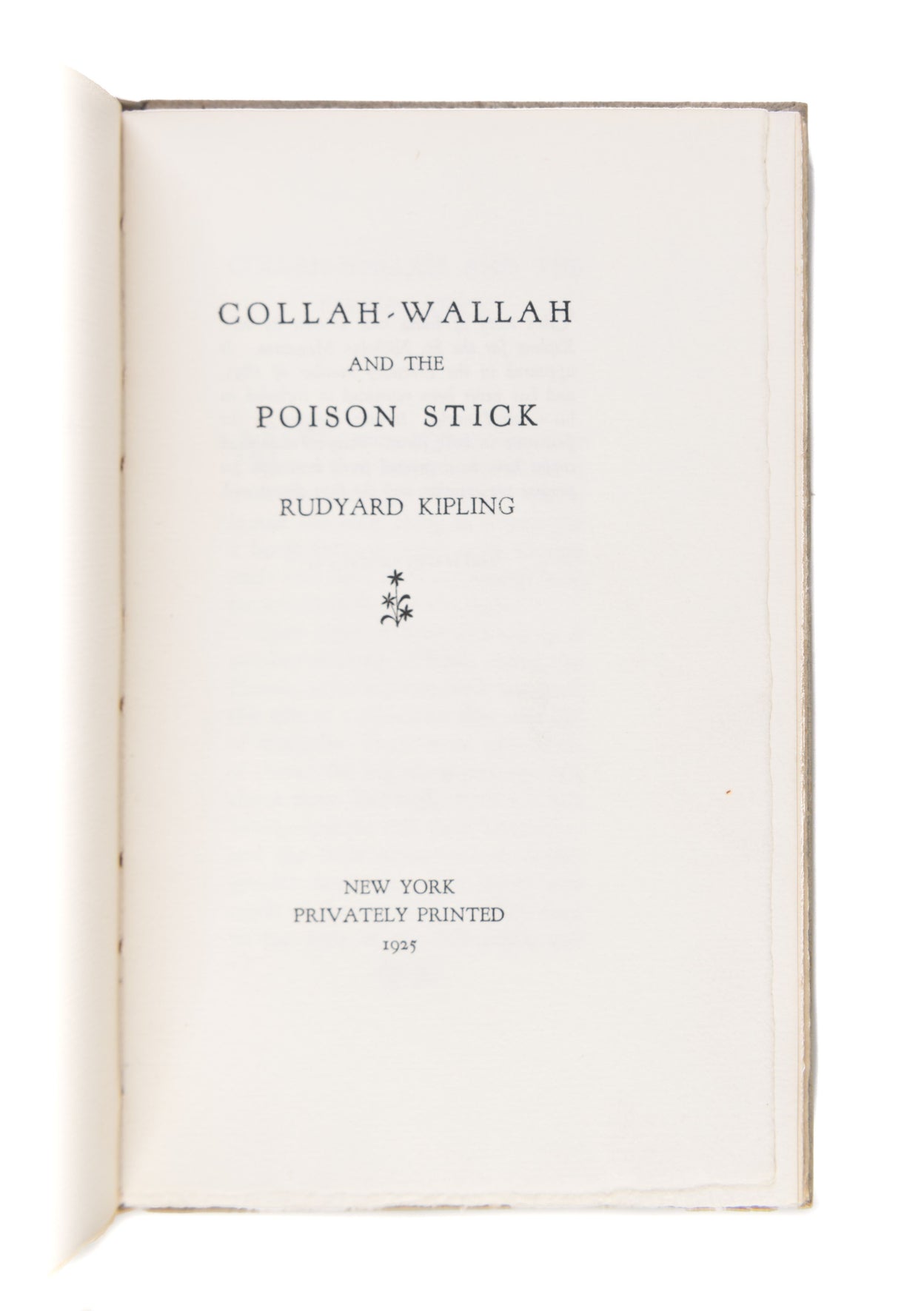 Collah-Wallah and the Poison Stock.