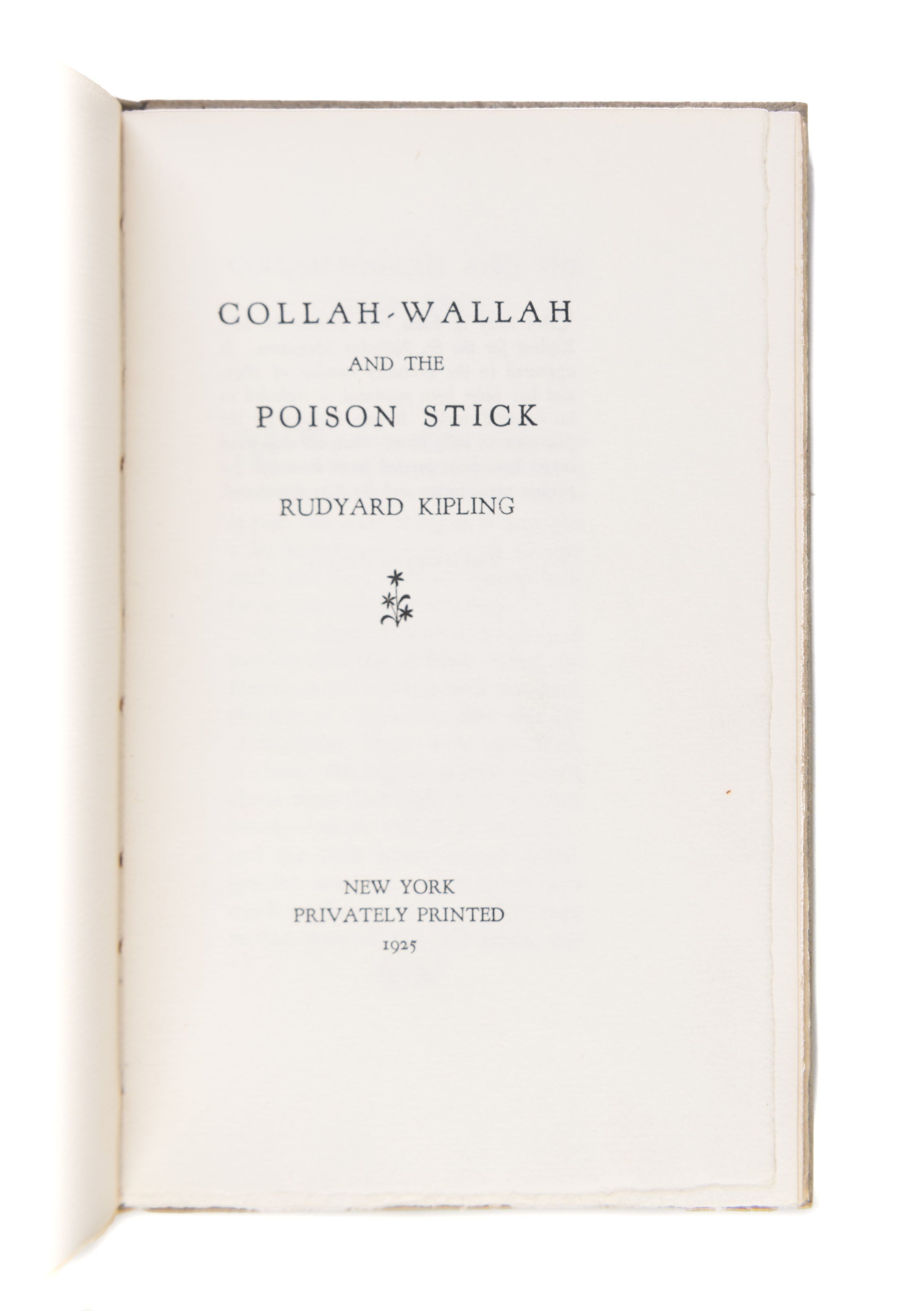Collah-Wallah and the Poison Stock.