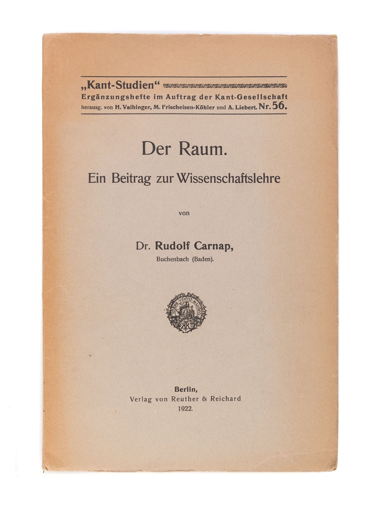 Der Raum. Ein Beitrag zur Wissenschaftslehre.