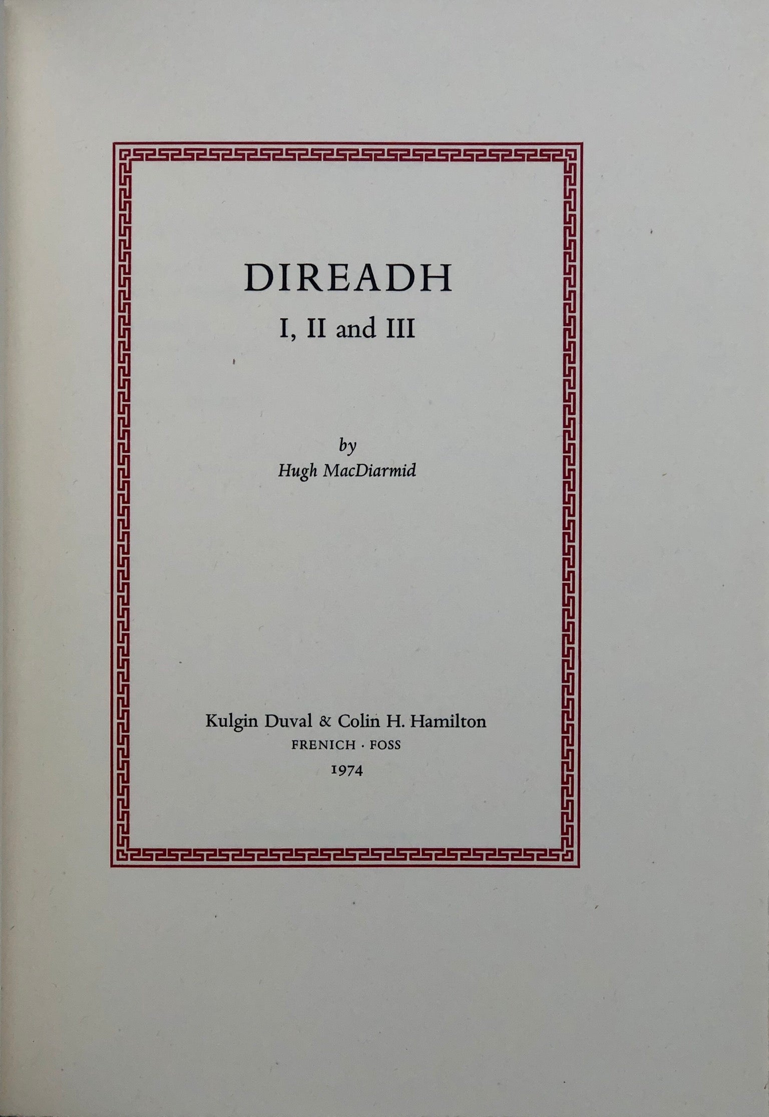 Direadh I, II and III.