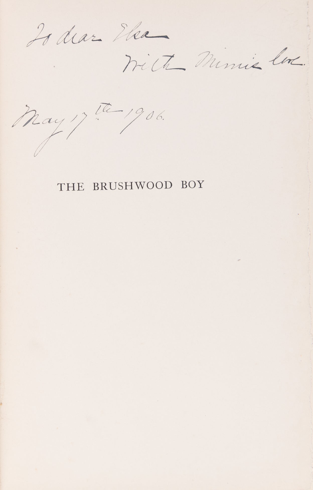 The Brushwood Boy.