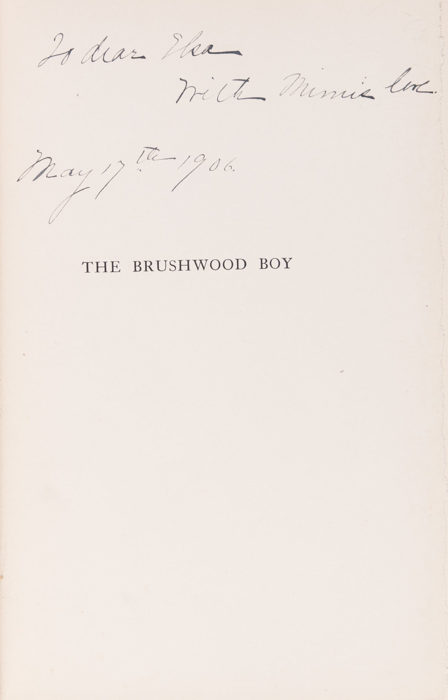 The Brushwood Boy.