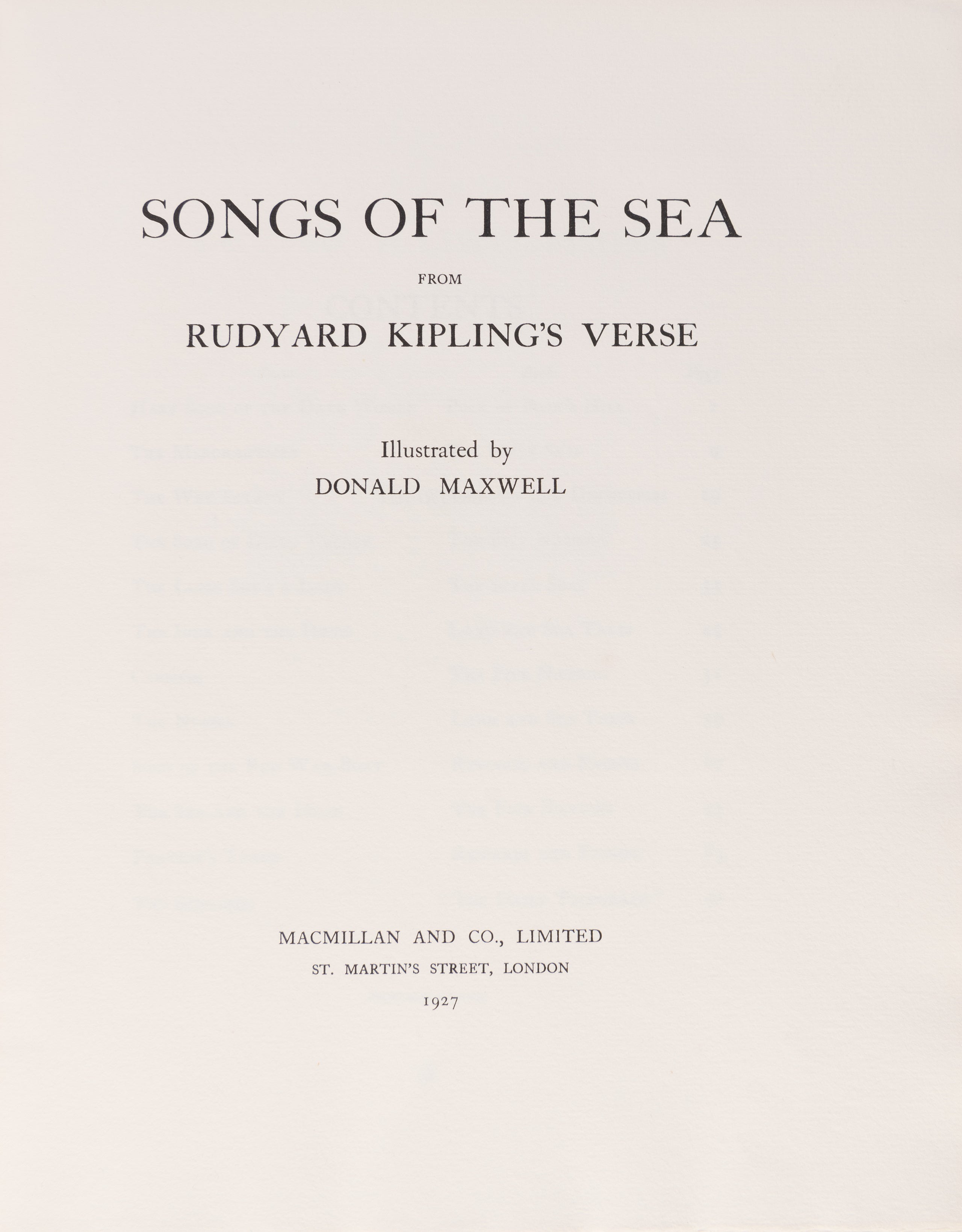 Songs of the Sea.