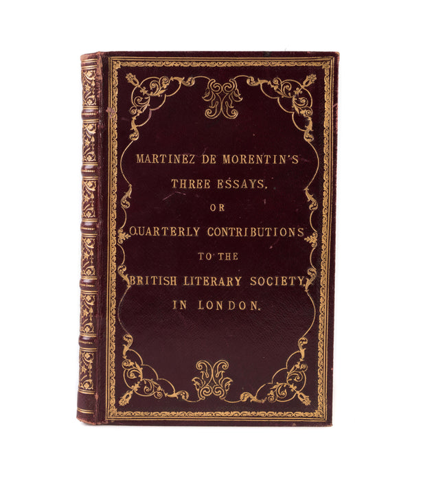 A sketch of the comparative beauties of the French and Spanish languages... Preceded by introductory remarks by Alfred Elwes, Esq.37, [3(blank)]p., family coat of arms on title-page, London: Trübner & Co., 1859.
Bound with:
IBID. A sketch of the comparati