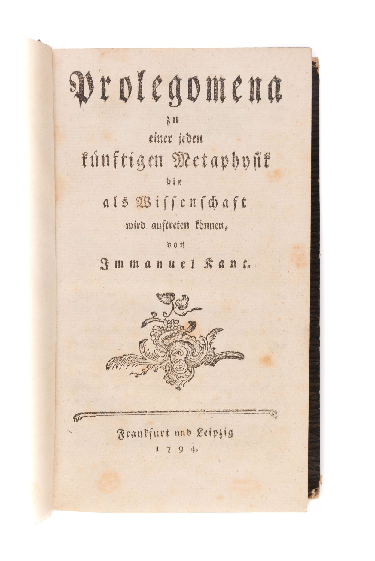 Prolegomena zu einer jeder künftigen Metaphysik die als Wissenschaft wird auftreten können.