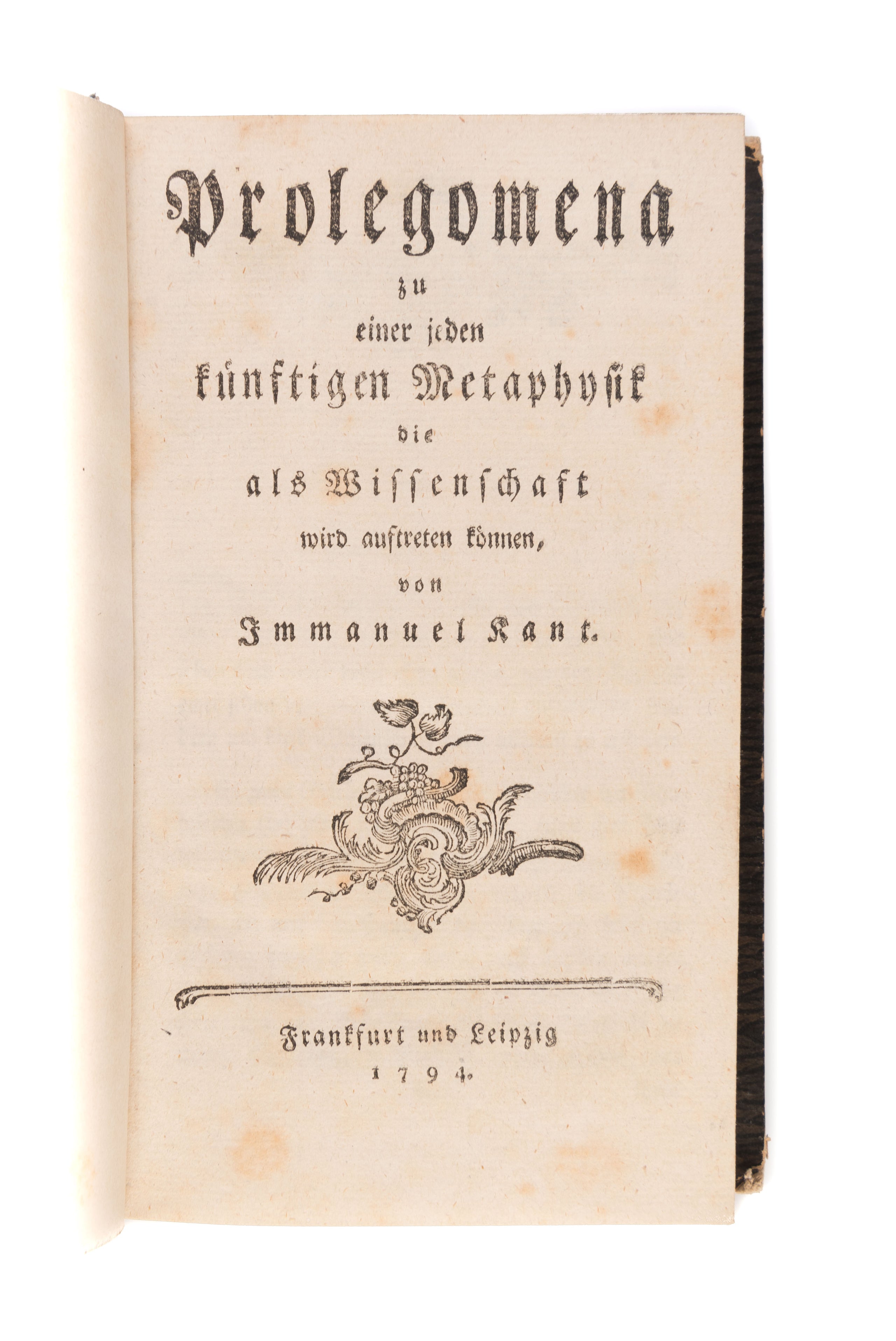 Prolegomena zu einer jeder künftigen Metaphysik die als Wissenschaft wird auftreten können.