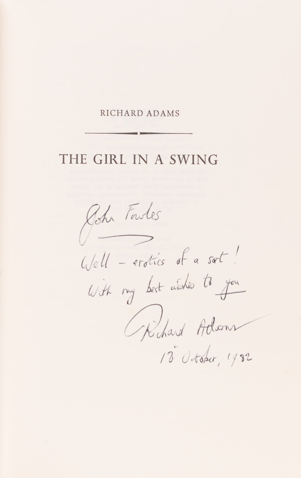 The Girl In A Swing