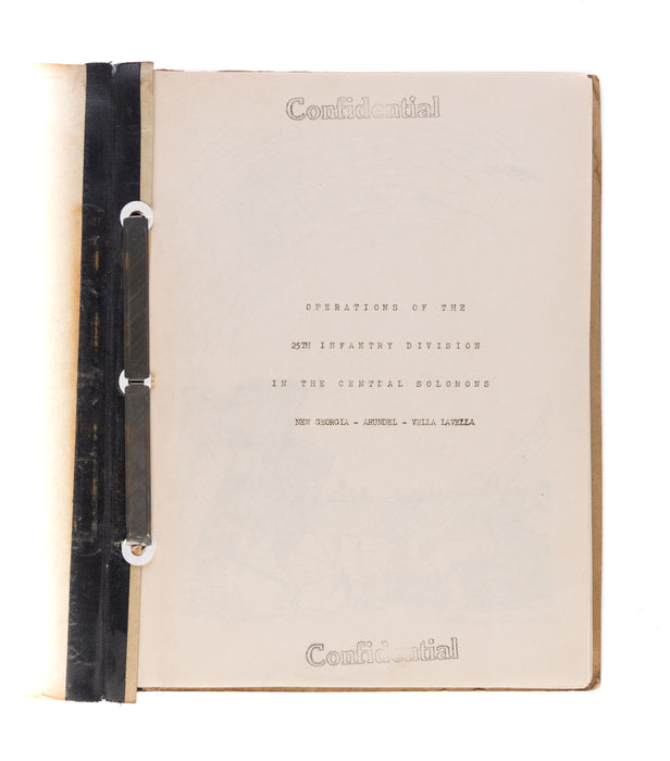 Operations of the 25th Infantry in the Central Solomons: New Georgia - Arundel - Vella Lavella.