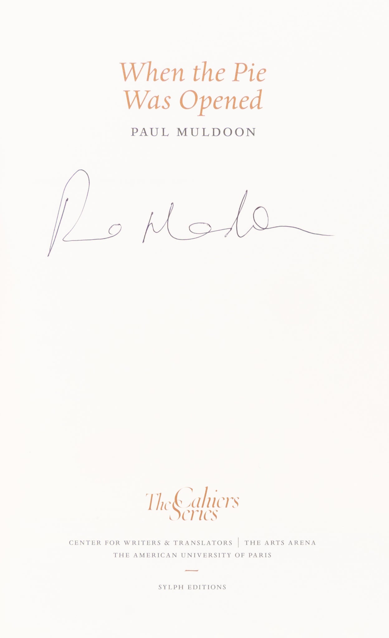 When the Pie was Opened.