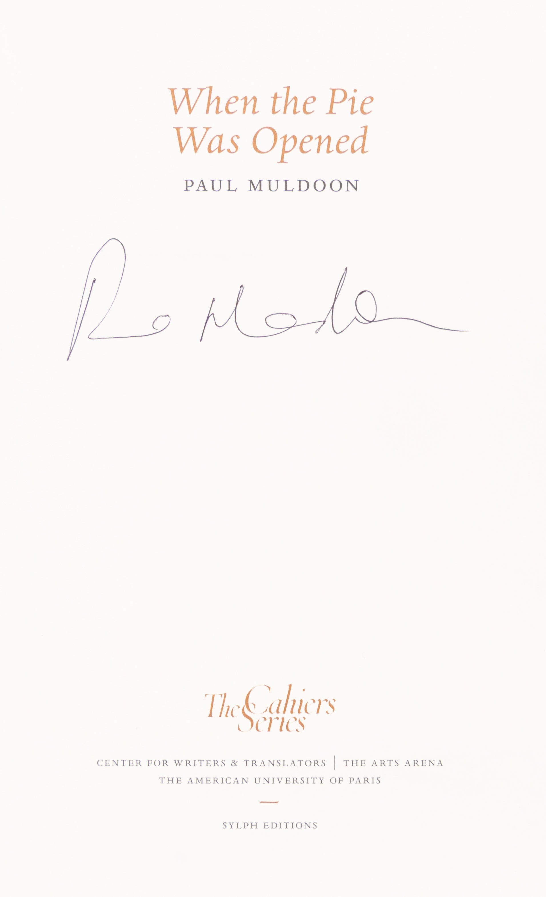 When the Pie was Opened.