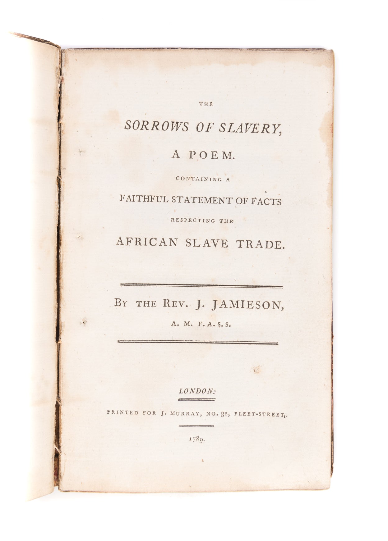 The Sorrows of Slavery,
