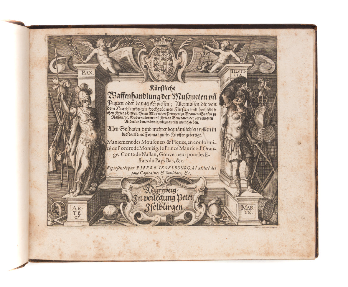 Künstliche Waffenhandlung der Musqueten und Piquen oder Langen Spiessen...Maniement des Mousquets & Piques. 
Nuremberg: Peter Isselburg (Simon Halbmayer), 1620.