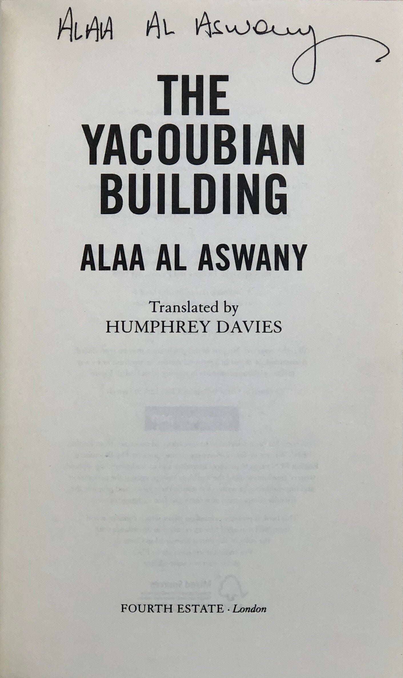 The Yacoubian Building.