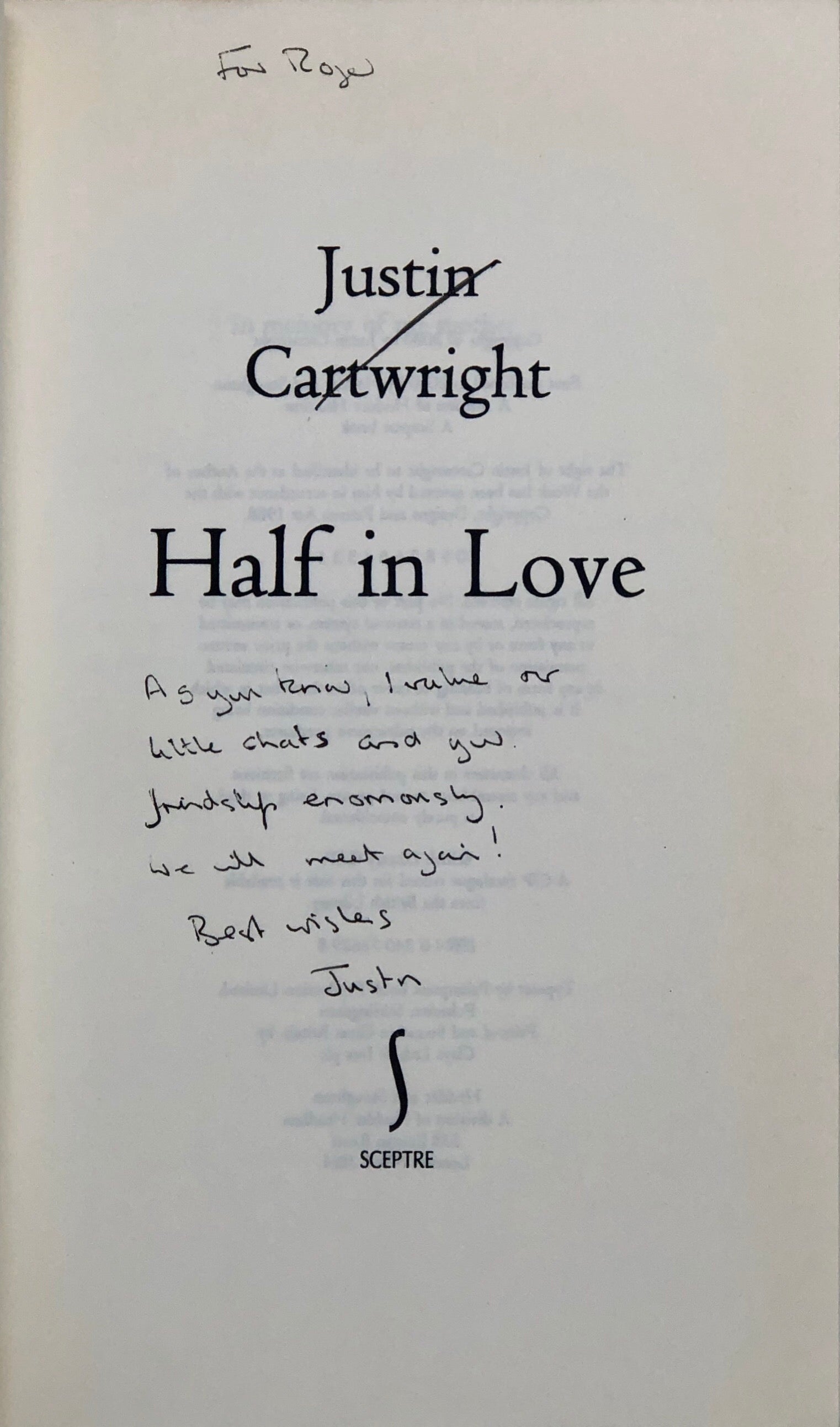 Half in Love.